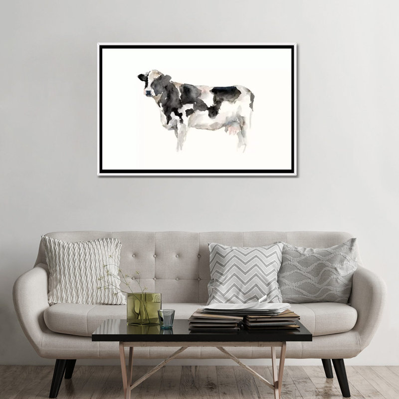 "Farm animal Study III" par Ethan Harper, reproduction d’art, H 32 po x l 48 po x 1,5 po, Toile blanche encadrée