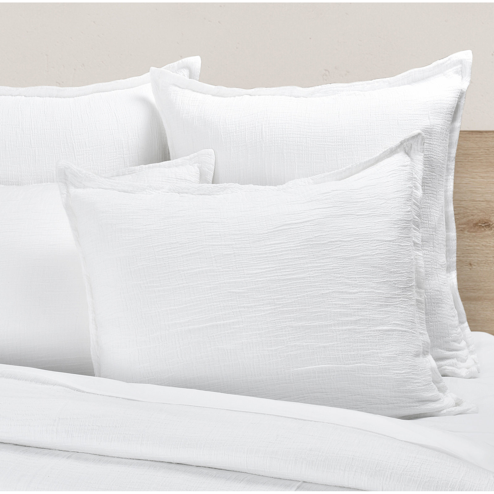 Falan Cotton Shams, King, White