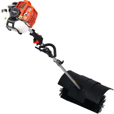 Gasoline-powered Broom Sweeper – 52cc 2-stroke Engine (1700w High Power), 21x10" Nylon Brush (epa Compliant), 79.5" Ergonomic Curved Handle, Lightweight Detachable For Snow/grit/leaves (driveways/sidewalks)