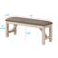 Banc rembourré de style maison de campagne en gris massif, bois massif, pieds carrés, coussin de siège épais de 76 mm pour la chambre à coucher et la salle à manger avec utilisation