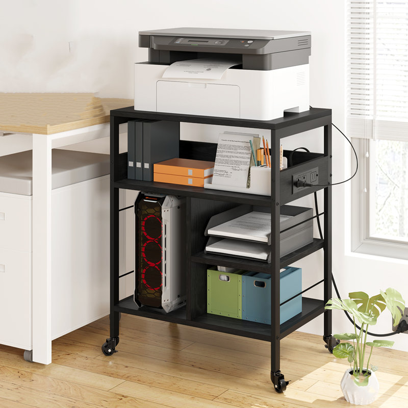 Sorin End Table,  Brown Top/Black Base 