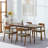 Nut-brown Rectangular Solid Wood Dining Table-1730151562