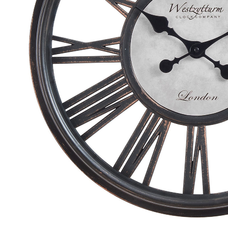 Clocks, Round, Wall Clock, Transitional, 17.75'' W X 17.75'' H X 2'' D, Black/White