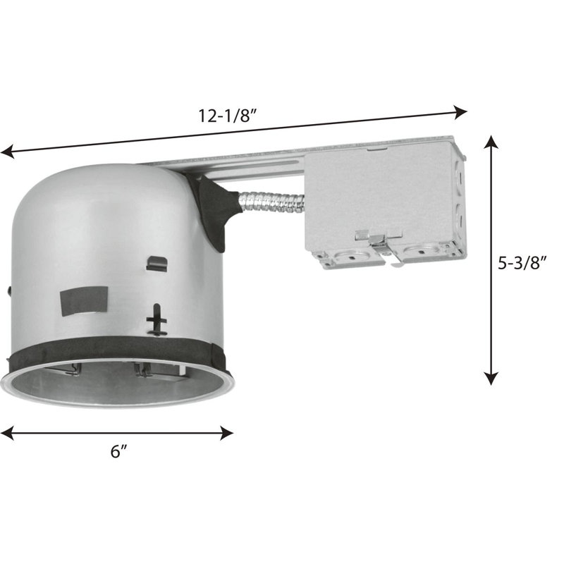 Steel 12" Indoor/Outdoor Recessed Housing Light Fixture