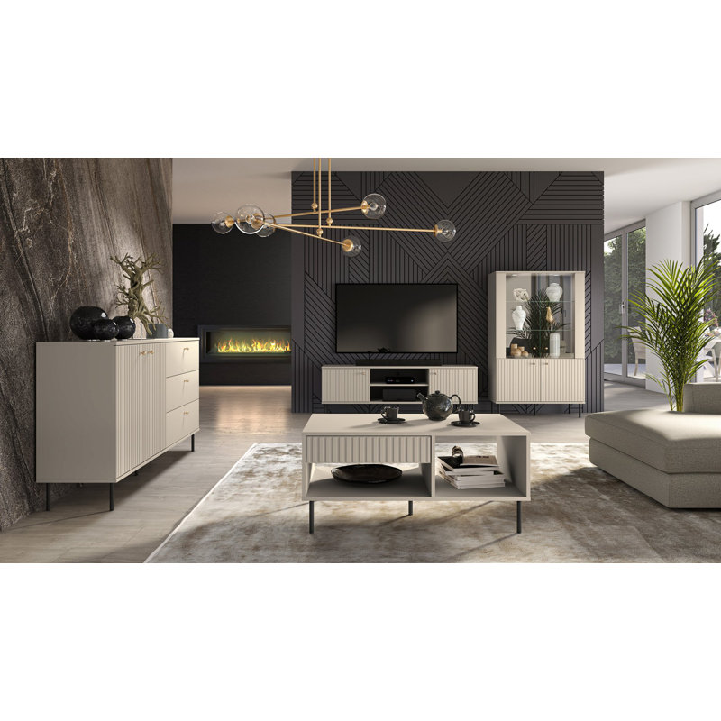 TV-LOWBOARD Beige 160 cm