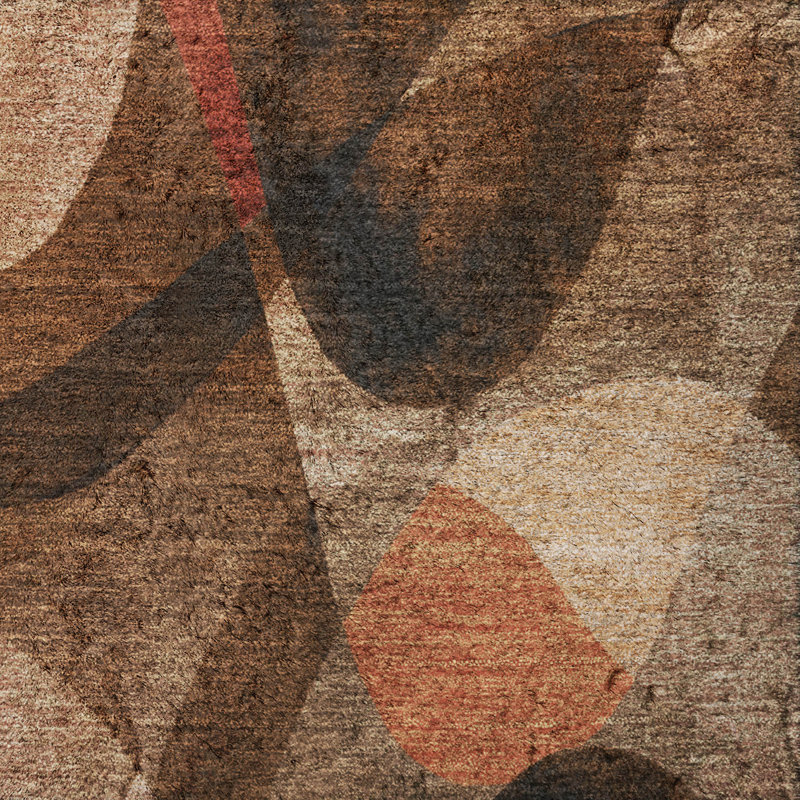 Tapis à poil long de qualité supérieure lavable à la machine ADS536, Chocolat, 3 pi x 5 pi