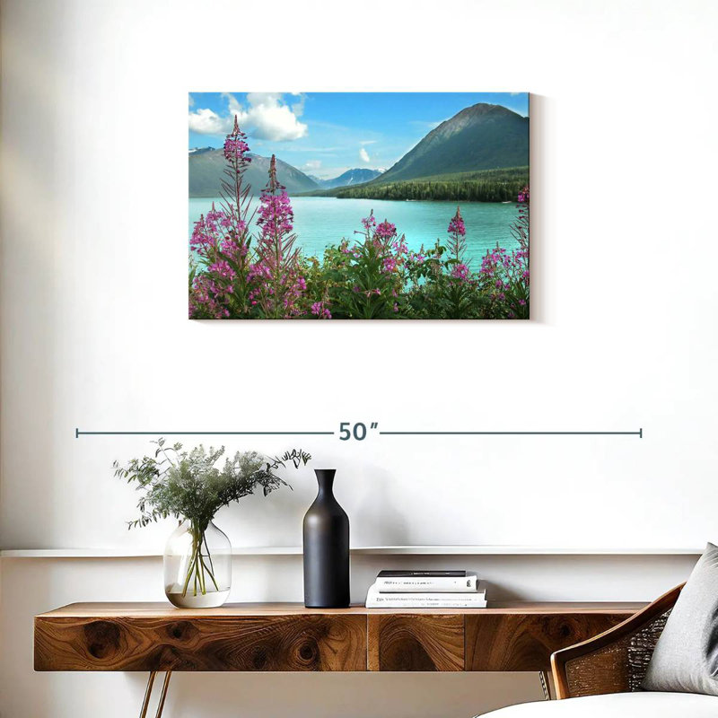 Harnek Fireweed Along Kenai River, 20" H x 30" W