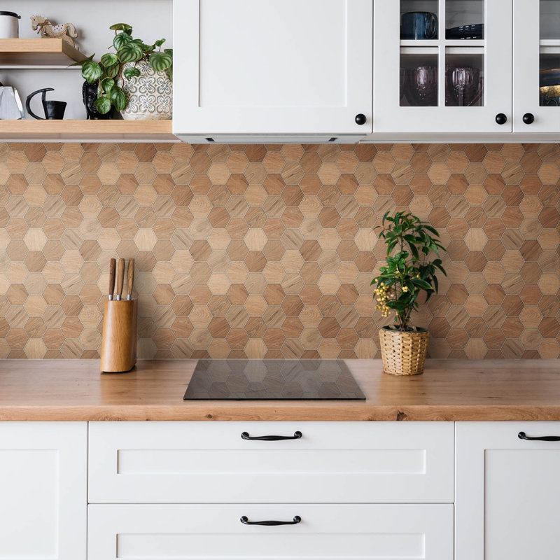 Aryahi 30 x 30 cm PVC Tile in Matte Brown