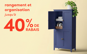 rangement et organisation en solde