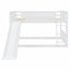 Lit superposé en bois avec glissière et échelle intégrée, lit superposé en bois de pin massif avec garde-corps de sécurité, mobilier de chambre d'enfant peu encombrant-329720028-329720029
