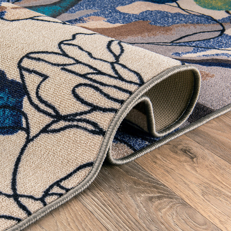 Tapis ivoire / crème Dichiera, Rectangle 12 pi x 15 pi