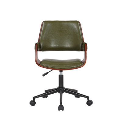 Geryon Faux Leather Mid-Century Office Chair