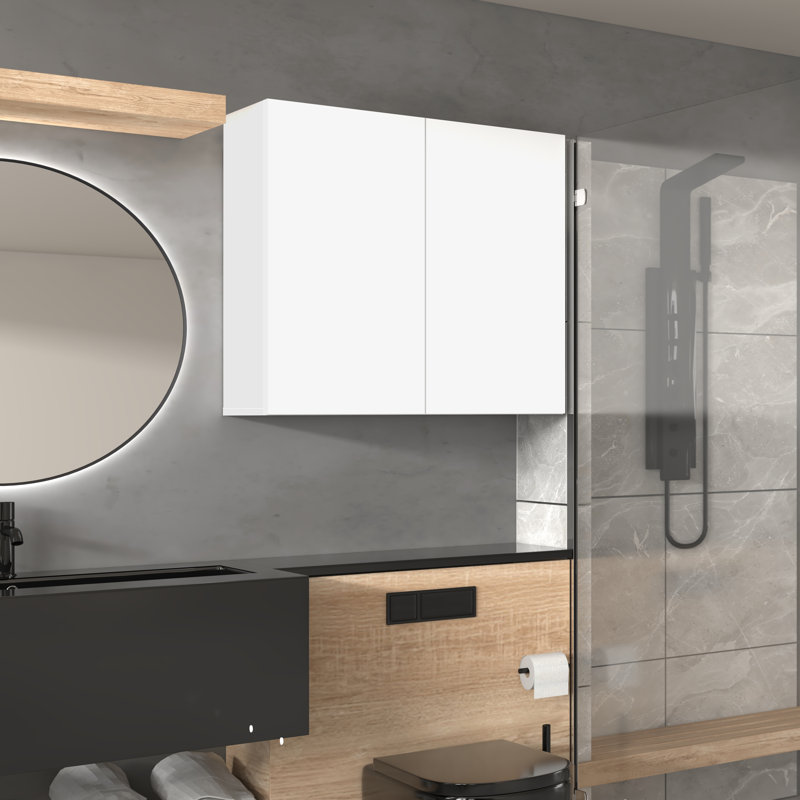 Modular Wall Cabinet With Adjustable Shelf - Multi-purpose Storage For Bathroom, Laundry, Or Kitchen, Natural