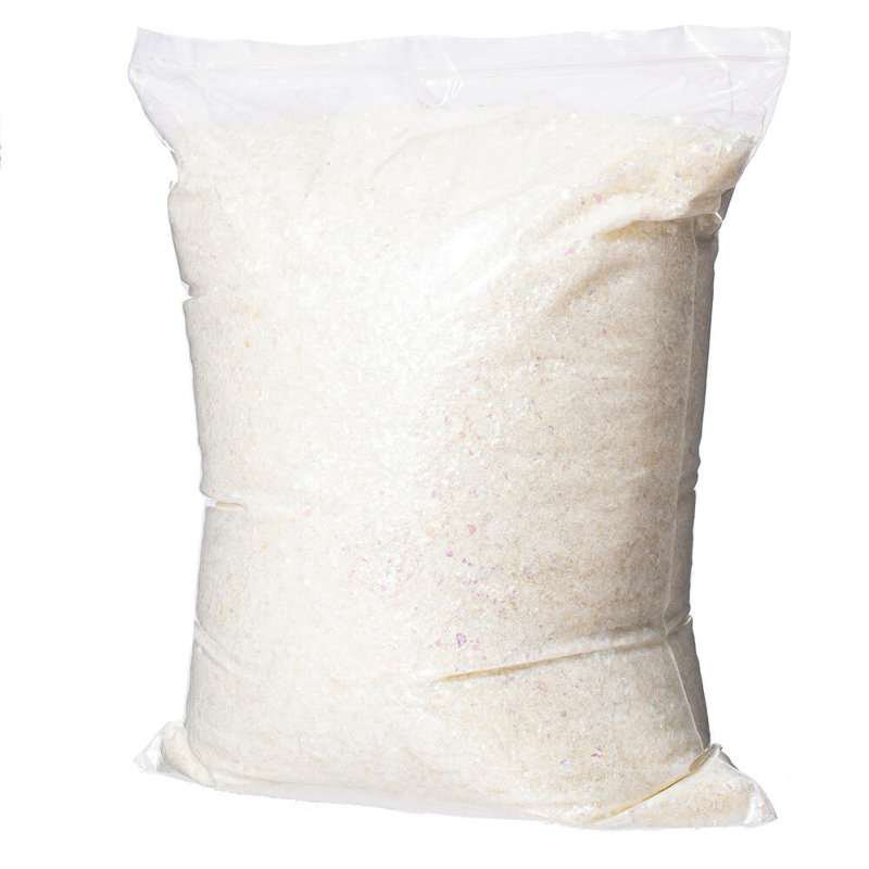  Mélange de flocons de fleurs artificiels irisés blancs et roses, boîte de 8 lb
