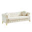 Canapé Chesterfield en velours de 82 pouces avec deux coussins ronds-171856323