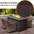 25" H x 48" W Outdoor Propane Fire Pit Table, 50000 BTU Fire Pit with Metal Lid and Fabric Cover