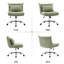 Fauteuil de bureau sans accoudoirs en chenille douce à hauteur réglable avec coussin et roulettes en prime-798046054