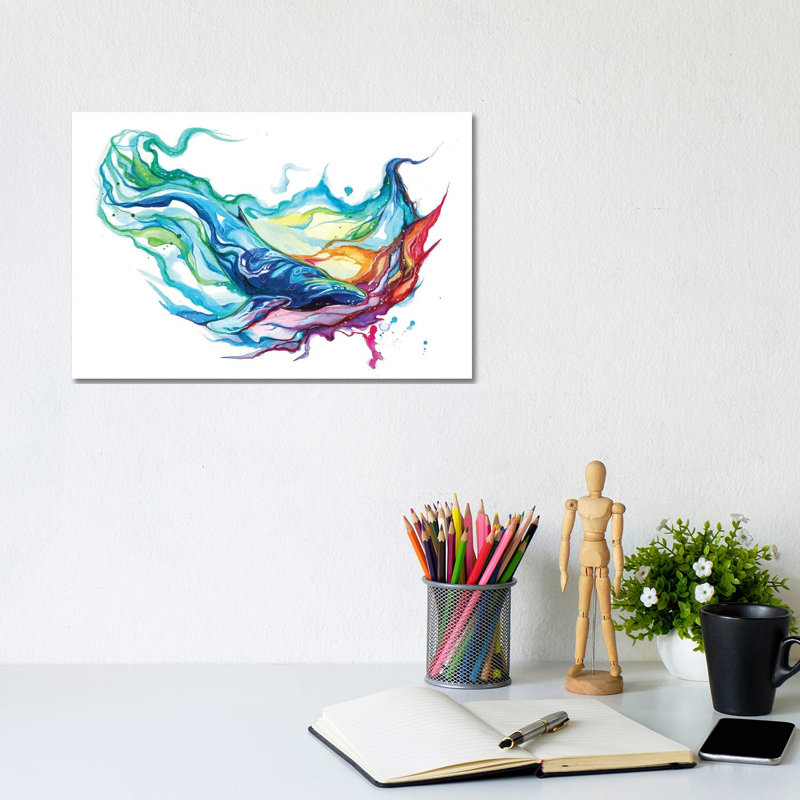 Humpback Whale by Katy Lipscomb - Wrapped Canvas Gallery-Wrapped Canvas Giclée, 20.32 cm H x 30.48 cm W