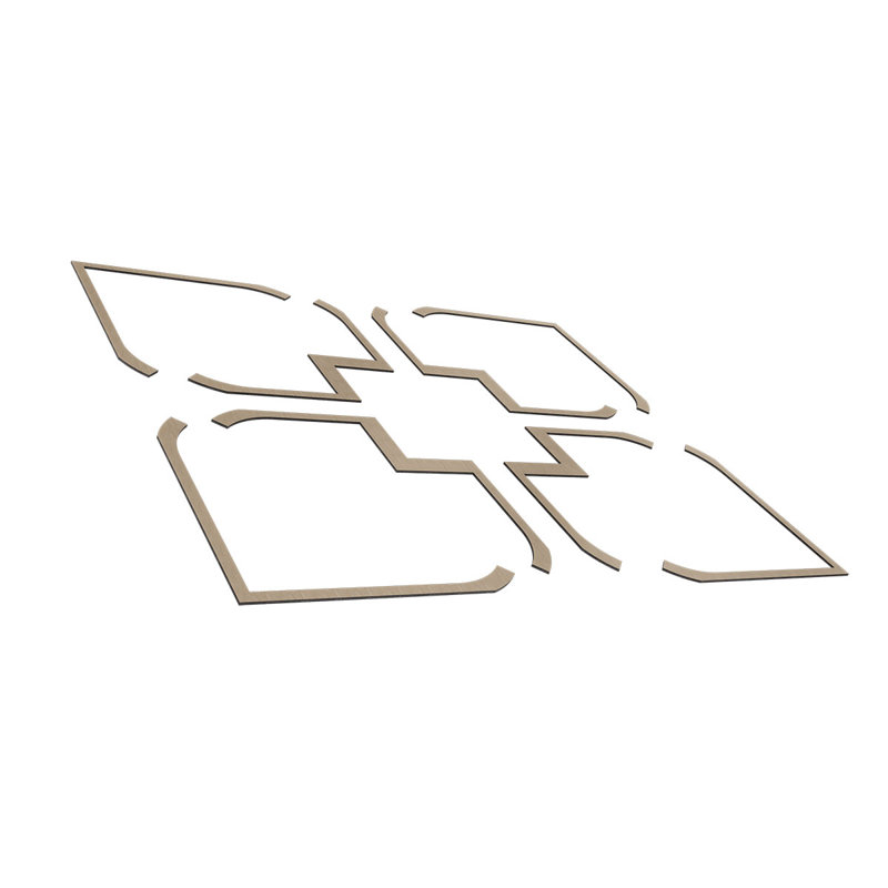 Panneaux de plafond décoratifs en bois d'olivier grand format l 78 3/4 po x H 78 3/4 po x T 3/8 po, chêne blanc