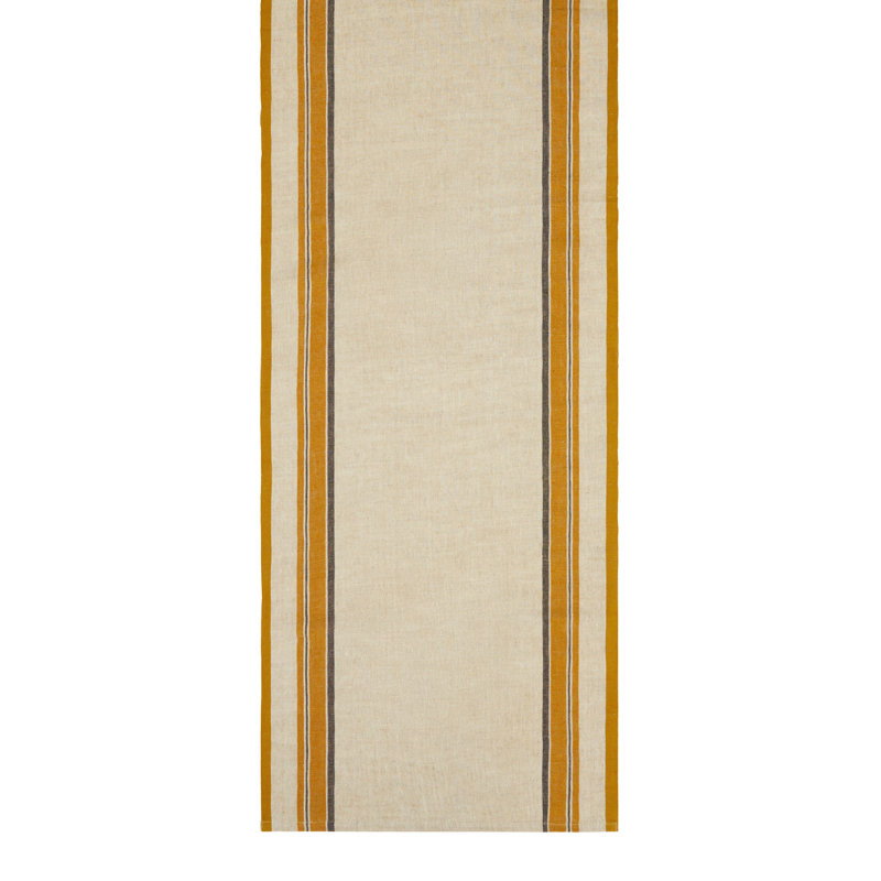 Camron Table Runner - 20" x 72", Natural/Mustard