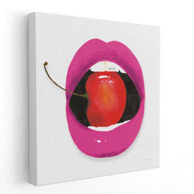 Pink Lips - Canvas Print Wall Art