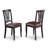 7 Piece Kitchen Table & Chairs Set Consist of a Rectangle Dining Table with Butterfly Leaf and 6 Faux Leather Dining Room Chairs, Black & Cherry-123097643-123097642