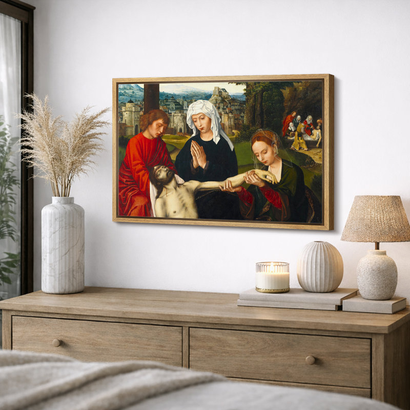 «Pieta Deposition of Christ Renaissance», œuvre d'art de la Renaissance, images de salon, impression sur toile encadrée.