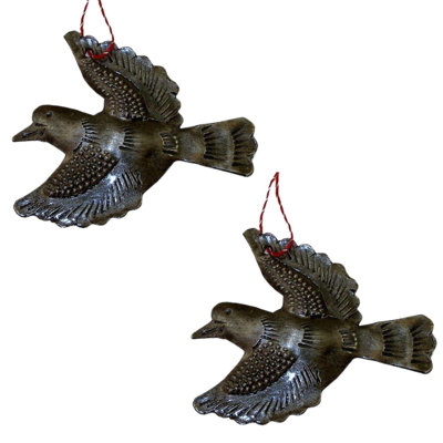 Figurine suspendue tambour 2 pièces