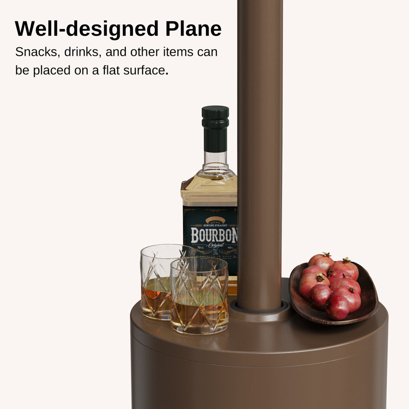 Bronze Propane Patio Heater with Round Table Design