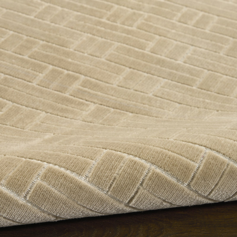 Nourison Washable Charm 3' x 5' Beige Ivory Modern Indoor Rug, Rectangle 3' x 5'