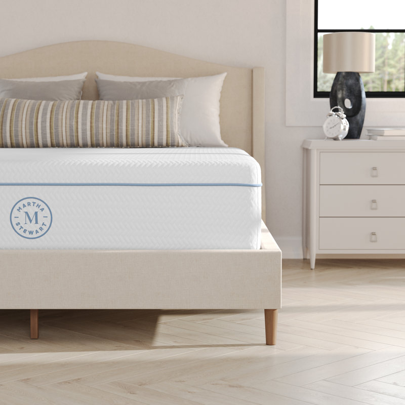 Martha Stewart SleepComplete Medium Support Dual-Action Green Tea Cooling Memory Foam Mattress, Queen