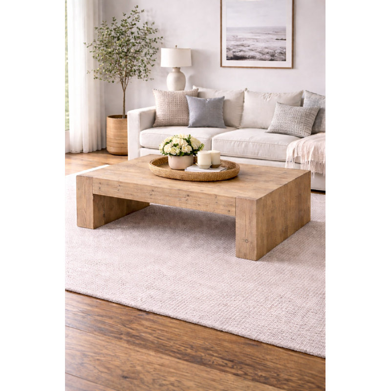 Seaside Slab Coffee Table 60x30 Weathered Natural