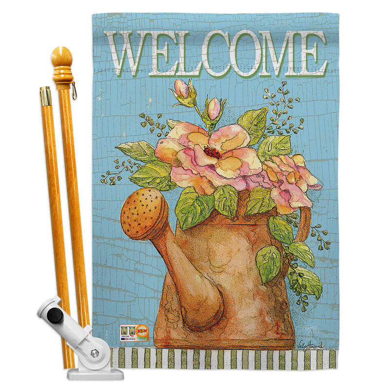 Ensemble de drapeaux en polyester 40 x 28 po Glenden Welcome