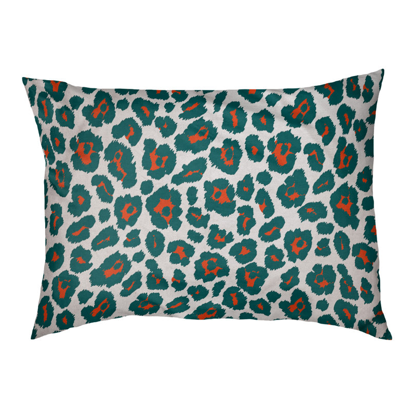 Coussin d'extérieur Seattle, Petit (l 18 po x P 28 po x H 4 po), Blanc / orange / bleu pacifique