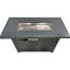 Table de foyer d'extérieur en acier au propane avec couvercle, 50000, allumage 8 heures, bouton-poussoir, l 42 po x H 25 po, gris, table de foyer à pile, 8 heures de combustion, couvercle gris