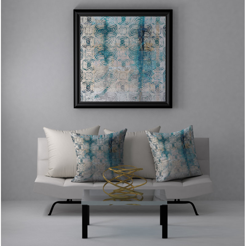 Abstract Reversible Throw Pillow, 20" x 20"