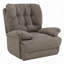 Lima Oversized Power Motion Recliner, Plush Tufted Dark Grey Faux Leather