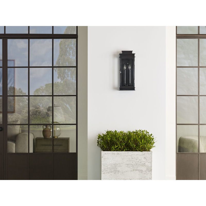 Chapman & Myers Linear Lantern Tall, Antique-Burnished Brass