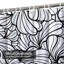 Rideau de douche imperméable à motif géométrique noir et blanc avec 12 crochets-2063388668