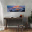 «Winter Mountain Sunset Glow Colorful Dramatic Serene Coastal Landscape», art mural-1459230742