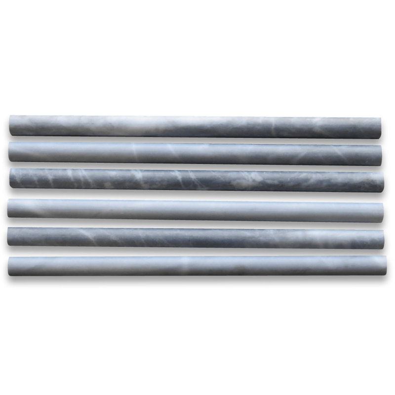 1 in. x 12 in. Grid Marble Tile, Light Gray