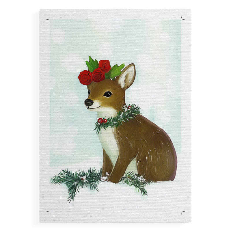 Christmas Holiday Art XCIX - Impression sur toile seulement - NON-CADRE, H 18 po x l 12 po