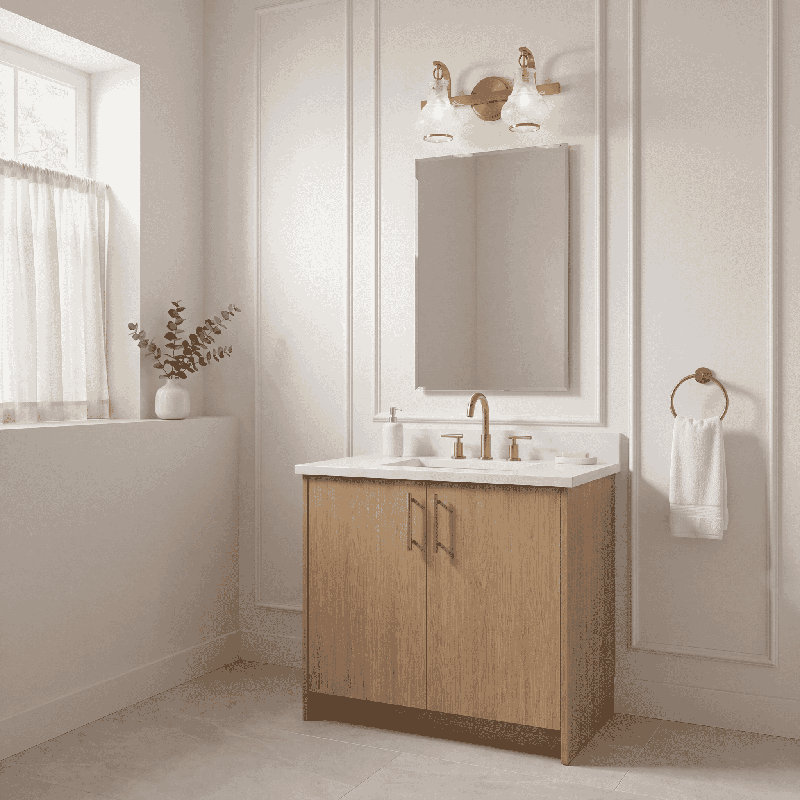 Jaxsyn 4 - Light Vanity Light, 8.75" H x 32" W x 32" D, 4 Lights