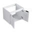 Meuble-lavabo mural 24 po avec lavabo en résine, 2 charnières à fermeture en douceur, fixation à flotteur, blanc brillant et portes de salle de bain élégantes, fixation, look contemporain, installation facile à nettoyer