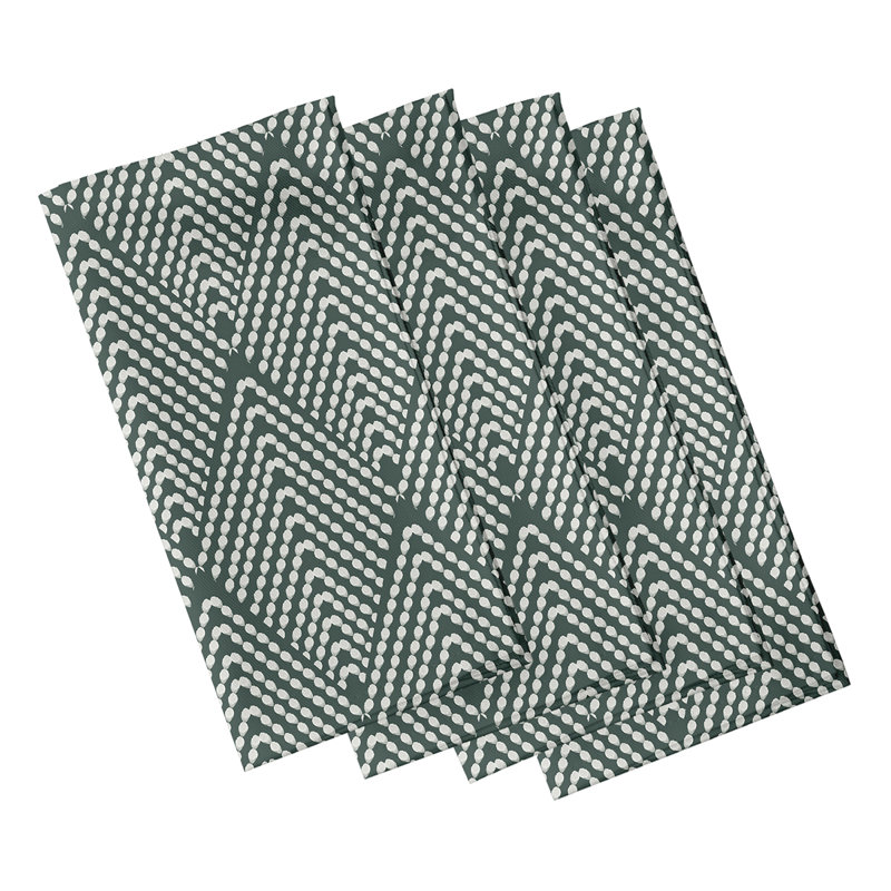 Ensemble de serviettes 4 pièces Jhayden, Vert foncé