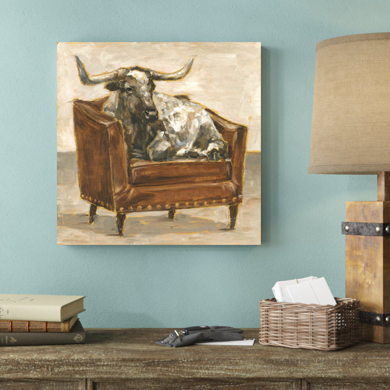 «Refined Comfort III» par Ethan Harper - Peinture, H 20 po x l 20 po, Toile tendue, Sans cadre