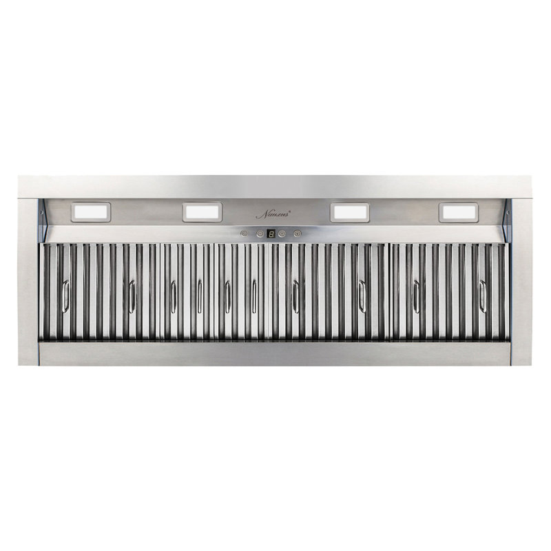 54" 1200 CFM Insert Range Hood Stainless Steel LED Light Baffle Filter Included