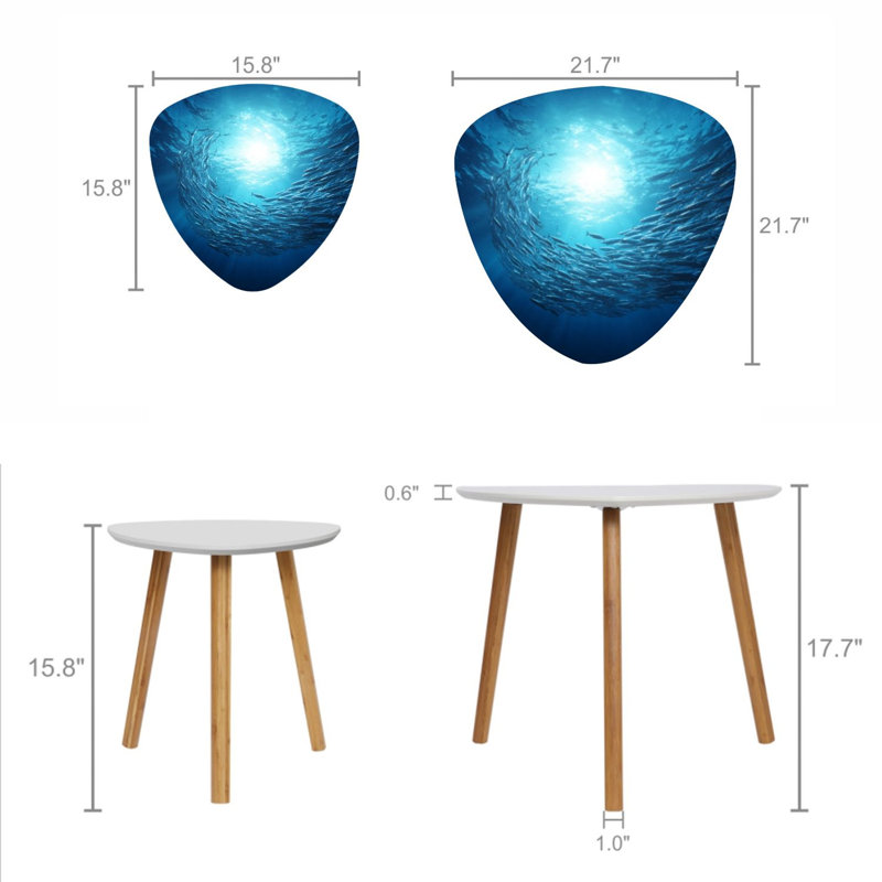 Ensemble de 2 tables gigognes Triangle