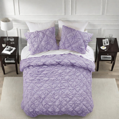 Ensemble de literie en microfibre de qualité supérieure, grand format floral, confort toutes saisons