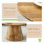 Ensemble de tables basses de style médiéval-moderne, meubles de salon ronds en bois aggloméré